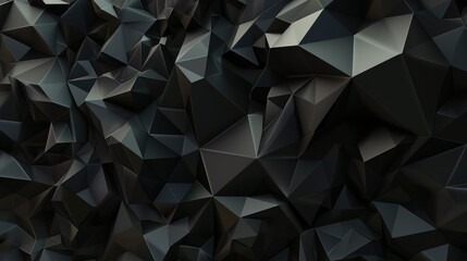 Fototapeta premium abstract polygonal background, abstract black crystal background, Dark geometric poly background