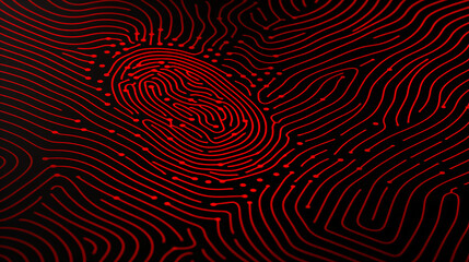 Fingerprint detector sensor pattern - obrazy, fototapety, plakaty