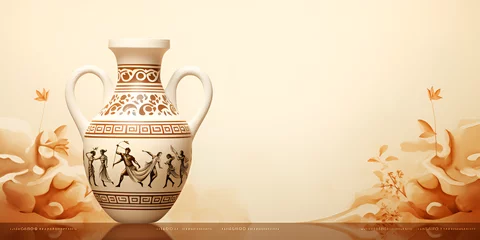Foto op Canvas Exploring the Elegance: A Journey into the Ancient Greek Vase Artistry © Safia