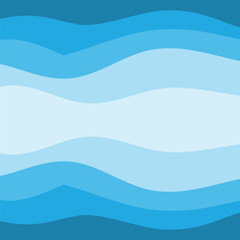 Fototapeta premium Water Wave Background Design, Abstract Vector Blue Ocean Walpaper Template