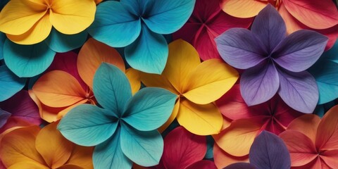 A composition of colorful flower petals.
