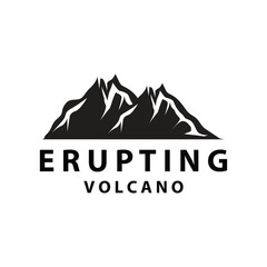 Volcano logo design inspiration natural scenery volcano eruption mountain elegant premium - obrazy, fototapety, plakaty