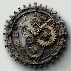 Steampunk Clock Gear Artwork