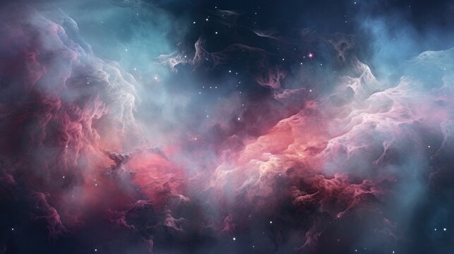 Breathtaking view of colorful nebula in the night sky, outer space background, abstract nebula space galaxy