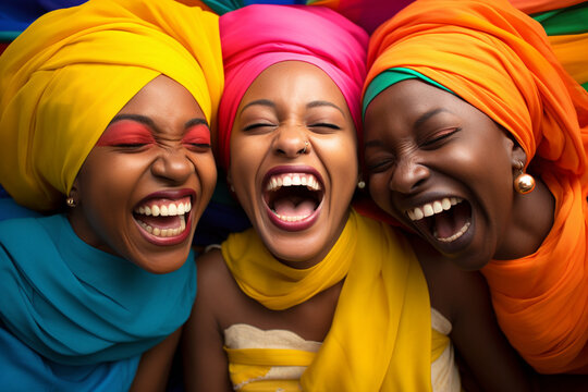 african women smiling together diversity concept
