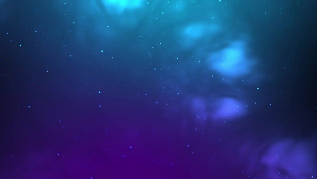 Abstract sky background animation with fog, blue and purple background animation loop, 3D Animation, 4K