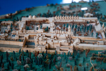 Fototapeta na wymiar Miniature model of Topkapi Palace.