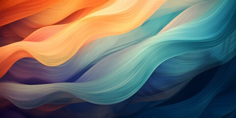 Obraz premium Colorful Waves, Abstract Art, Gradient Flow, Vibrant Texture
