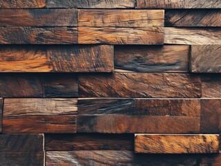 Wooden wall texture background. Wood plank pattern for design and decoration. Generative AI