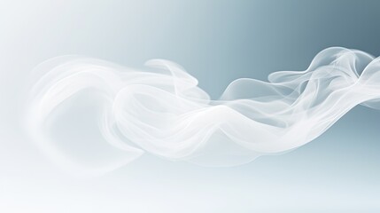 Patterns of swirling white smoke against a pristine canvas. Ethereal, artistic, clean background, dreamlike vapor. Generated by AI.