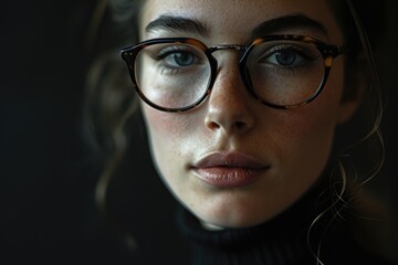 Elegant eyewear in a chic portrait