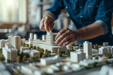 Architectural Ingenuity: Crafting a Vision for a Dynamic Business District – Meticulous Model...
