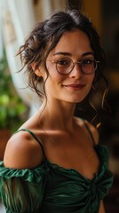 Fototapeta premium Elegant eyewear in a chic portrait