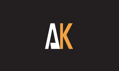 AK, KA , A , K , Abstract Letters Logo Monogram	 - obrazy, fototapety, plakaty