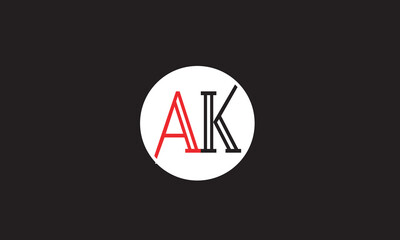 AK, KA , A , K , Abstract Letters Logo Monogram	
