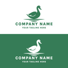 Duck logo, swan logo 