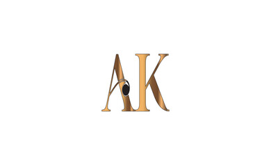AK, KA , A , K , Abstract Letters Logo Monogram	