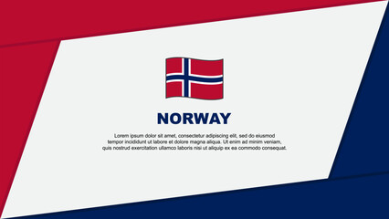 Norway Flag Abstract Background Design Template. Norway Independence Day Banner Cartoon Vector Illustration. Norway Banner