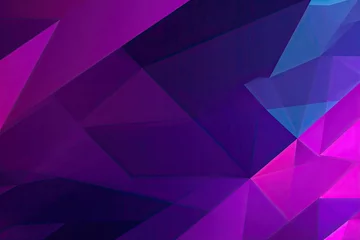 Fotobehang banner web colorful futuristic modern shades dark gradient color lines stripes squares triangles shapes geometric design background abstract blue violet purple pink © akkash jpg