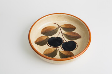 Ceramic plate olives design