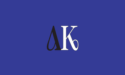 AK, KA , A , K , Abstract Letters Logo Monogram	