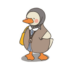 Illustration of A Duck in An Office Attire