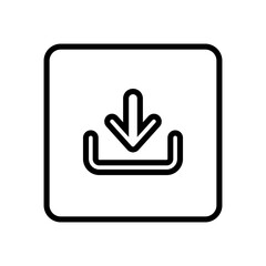 Download icon vector. Upload button illustration. Load symbol or logo.