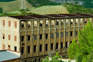 Ex stazione ferroviaria F. M. S. Monteponi.Sulcis Iglesiense Sardegna Italy
