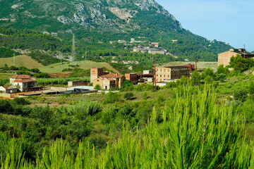 Ex stazione ferroviaria F. M. S. Monteponi.Sulcis Iglesiense Sardegna Italy