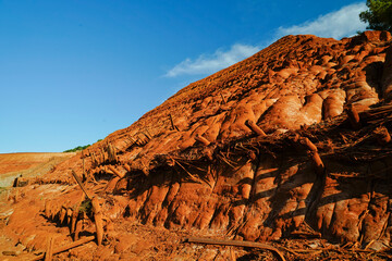 Fanghi Rossi. Area mineraria. Monteponi.Sulcis Iglesiense Sardegna Italy