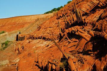 Fanghi Rossi. Area mineraria. Monteponi.Sulcis Iglesiense Sardegna Italy