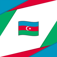 Azerbaijan Flag Abstract Background Design Template. Azerbaijan Independence Day Banner Social Media Post. Azerbaijan