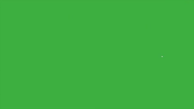 Animation loop video element effect cartoon energy on green screen background