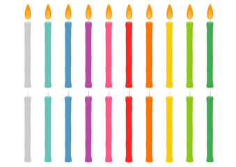 蝋燭のイラストのセット_1
