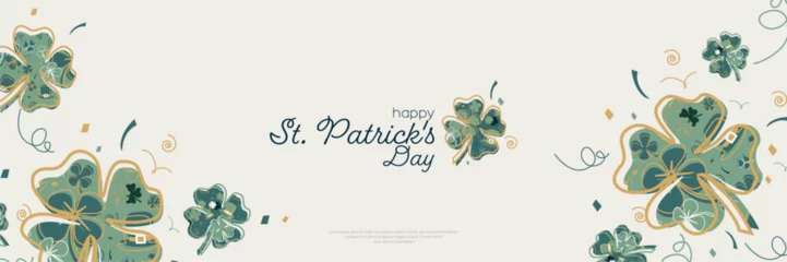 Foto op Plexiglas Happy St. Patricks Day banner. © Stafeeva