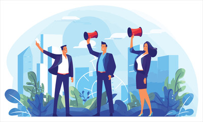 marketing consulting concept illustration.
