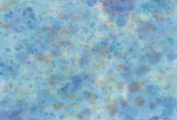purple blue abstract watercolor. Artistic background for design. Daub, spot, stain. Grunge background on paper.