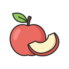 apple fruit icon vector design template simple and clean
