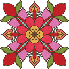 Beautiful Mandala with texture,