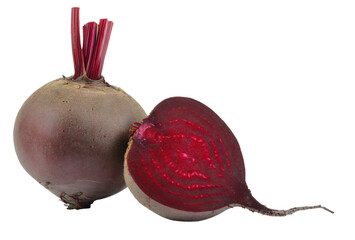Raw beetroot - isolated on transparent backgorund