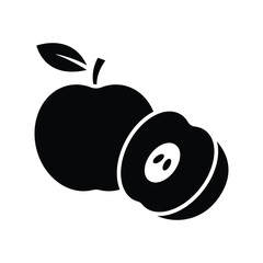 apple fruit icon vector design template simple and clean