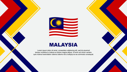 Malaysia Flag Abstract Background Design Template. Malaysia Independence Day Banner Wallpaper Vector Illustration. Malaysia Banner