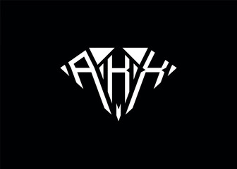 Modern letter A K X Ldiamond shape logo And initial monogram A K X letter logo vector template