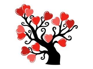 Love Tree Background for Valentines