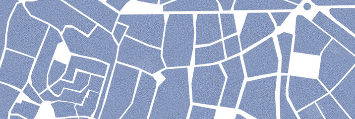 Simple plan scheme of a city map with cadastral land parcel, cadastre information, vacant plot, and road map