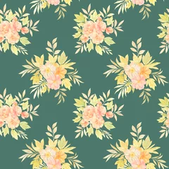 Zelfklevend Fotobehang seamless pattern with flowers © Sergei