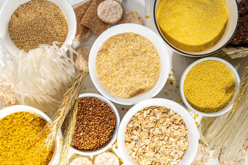 Selection of gluten free cereals