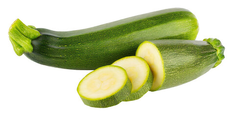 zucchini - isolated on transparent backgorund