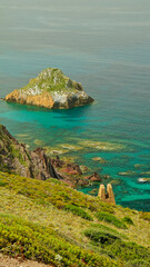 Passeggiata panoramica di Nebida. Panorama su Pan di Zucchero e Laveria Lamarmora.Sulcis Iglesiense Sardegna Italy