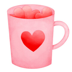 Pink cup of hearts